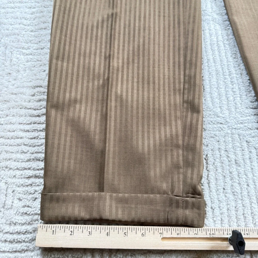 Stacy Adams Walking Suit Mens XL 40 Tan Herringbone Suede Elbow Patch 2pc Set